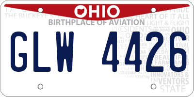 OH license plate GLW4426