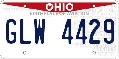OH license plate GLW4429