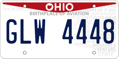 OH license plate GLW4448