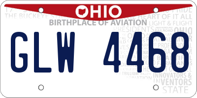 OH license plate GLW4468