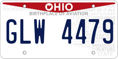 OH license plate GLW4479