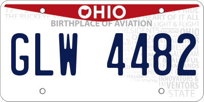 OH license plate GLW4482