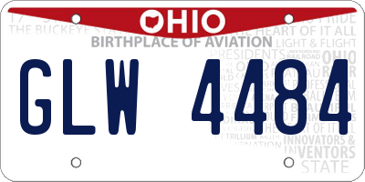 OH license plate GLW4484
