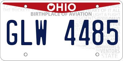 OH license plate GLW4485