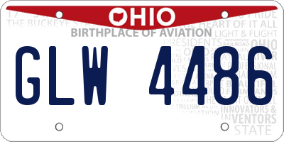 OH license plate GLW4486