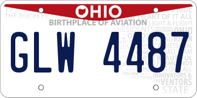 OH license plate GLW4487