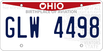 OH license plate GLW4498