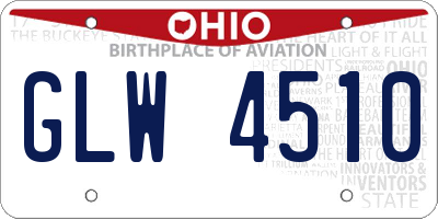 OH license plate GLW4510