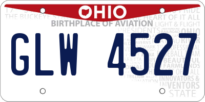 OH license plate GLW4527