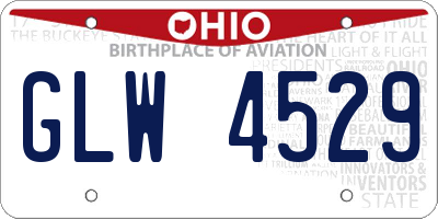 OH license plate GLW4529