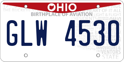 OH license plate GLW4530