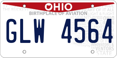 OH license plate GLW4564