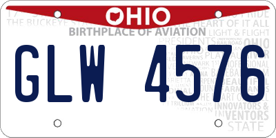 OH license plate GLW4576