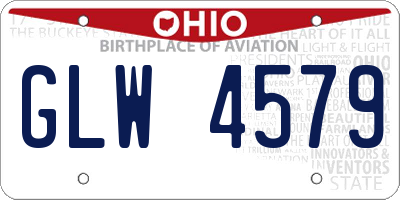OH license plate GLW4579