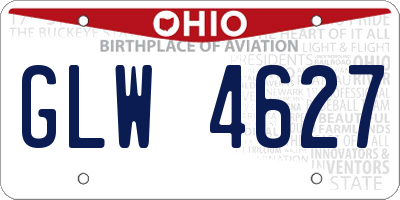 OH license plate GLW4627