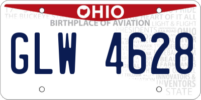 OH license plate GLW4628