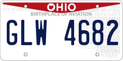 OH license plate GLW4682