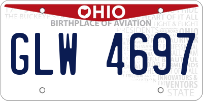 OH license plate GLW4697