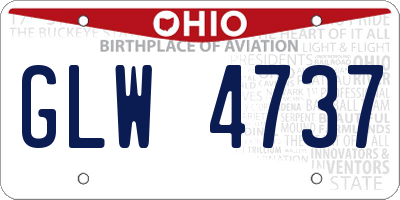 OH license plate GLW4737