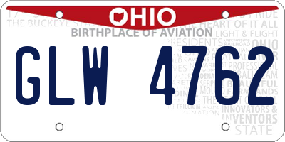 OH license plate GLW4762