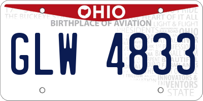 OH license plate GLW4833