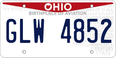 OH license plate GLW4852