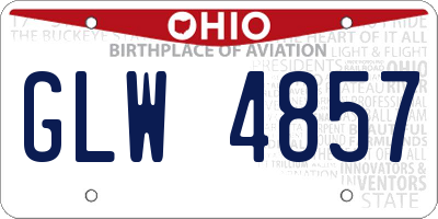 OH license plate GLW4857