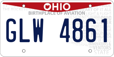 OH license plate GLW4861
