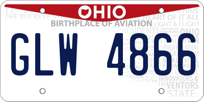 OH license plate GLW4866