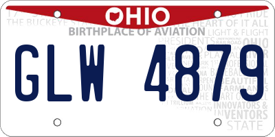 OH license plate GLW4879