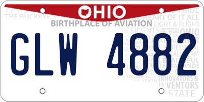 OH license plate GLW4882