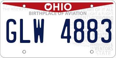 OH license plate GLW4883