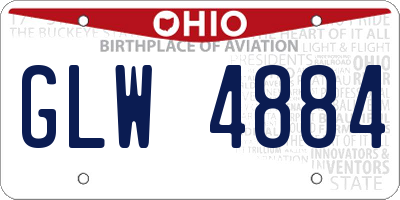 OH license plate GLW4884