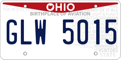 OH license plate GLW5015