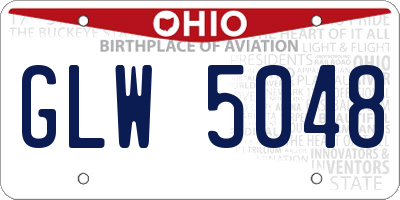 OH license plate GLW5048