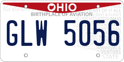 OH license plate GLW5056