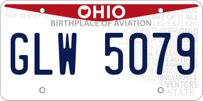OH license plate GLW5079