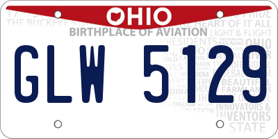 OH license plate GLW5129