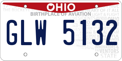 OH license plate GLW5132