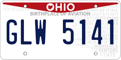 OH license plate GLW5141
