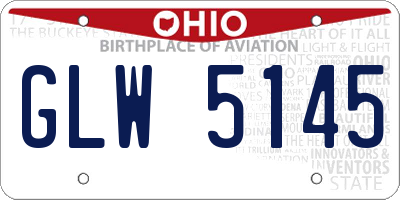 OH license plate GLW5145