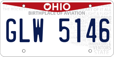 OH license plate GLW5146