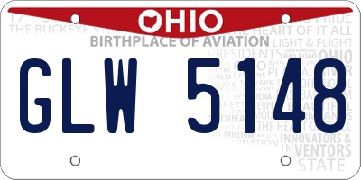 OH license plate GLW5148