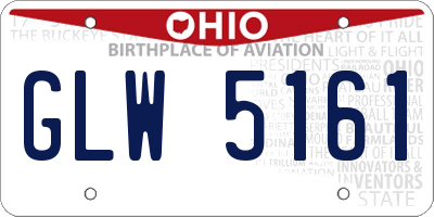 OH license plate GLW5161
