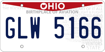 OH license plate GLW5166