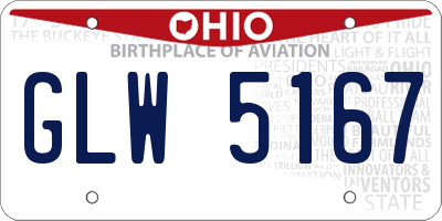 OH license plate GLW5167