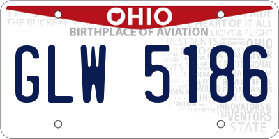 OH license plate GLW5186