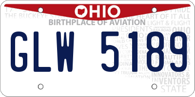 OH license plate GLW5189