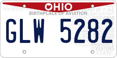OH license plate GLW5282