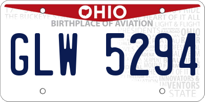 OH license plate GLW5294